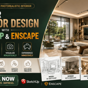 From Empty Room to Photorealistic Interior: SketchUp & Enscape Mastery