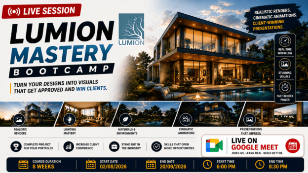 Lumion Mastery Bootcamp: Turn Your 3D Models into Stunning Visuals, Animations & Presentations