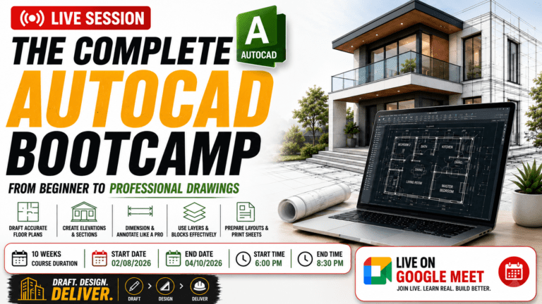 The Complete AutoCAD Bootcamp: Design, Draft & Deliver Professional Architectural Drawings