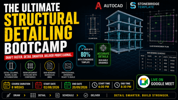 The Ultimate Structural Detailing Bootcamp: Master AutoCAD & StoneBridge for Fast, Professional Drawings