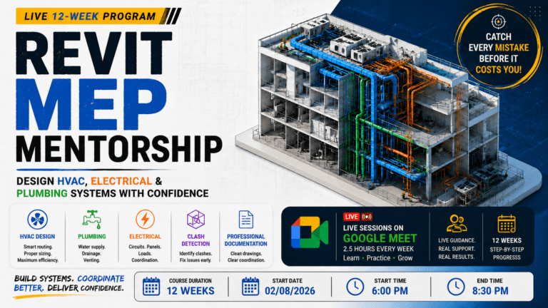 Revit MEP Mentorship : Master HVAC, Electrical & Plumbing in 3D