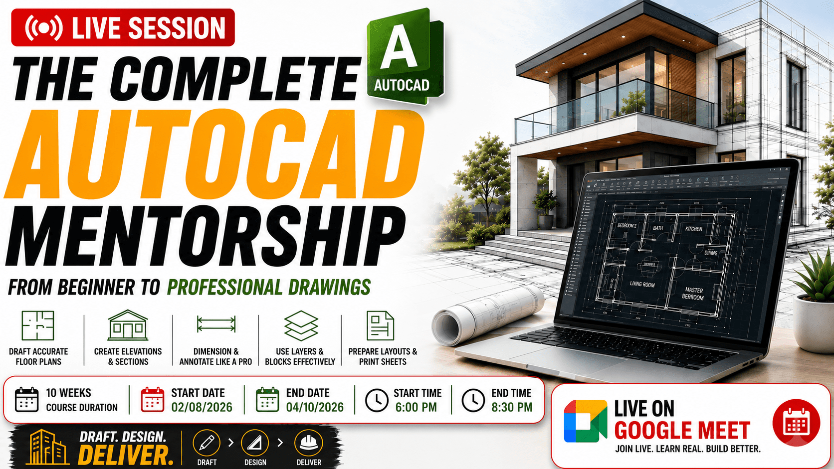 The Complete AutoCAD Mentorship: Design, Draft & Deliver Professional Architectural Drawings